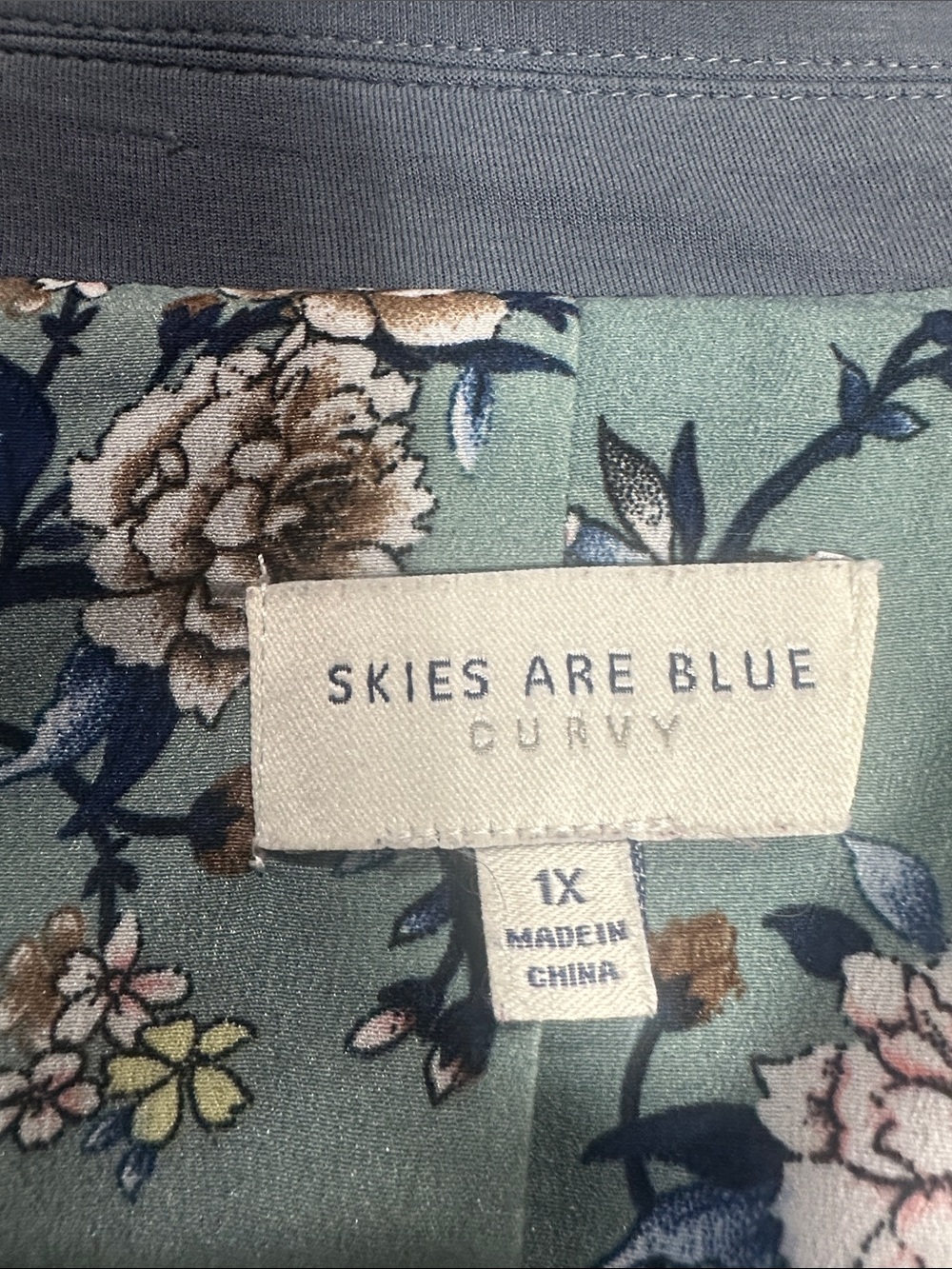 Skies Are Blue Notch Lapel 3/4 Sleeve Open Front Statement Blazer XL - 1X Modal - Picture 7 of 9